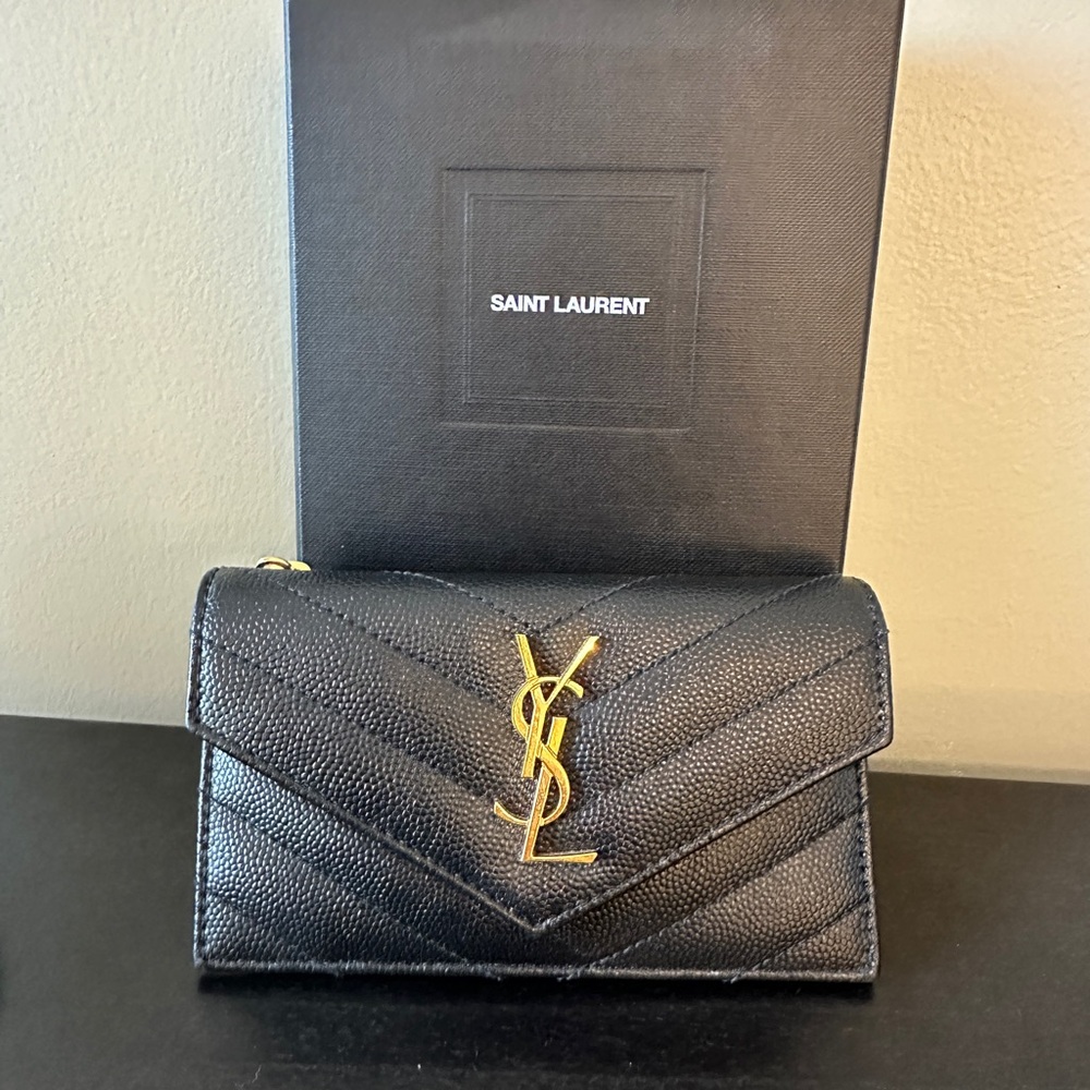 Saint Laurent CASSANDRE FRAGMENTS FLAP CARD CASE